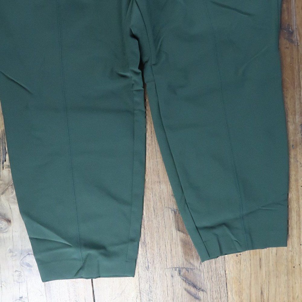 LANE BRYANT OLIVE GREEN CAPRI PULL ON PANTS WITH ZIPPER POCKETS SIZE 24P - Picture 5 of 7
